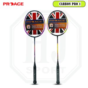 Raket Original Badminton Pro Ace Carbon Pro 1 Bonus Komplit