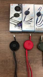 AU Retractable 3-in-1 data cable compatible with Huawei and Android devices retractable charging cable with three heads
