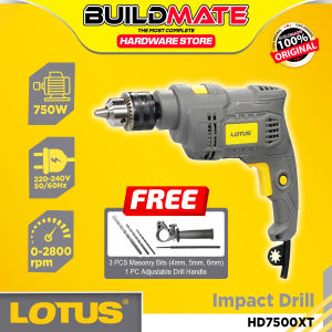 BUILDMATE Lotus TATAK POGI 750W Impact Drill HD7500XT /HD750X 750W 4inches Angle Grinder SG7500XT /SG750X