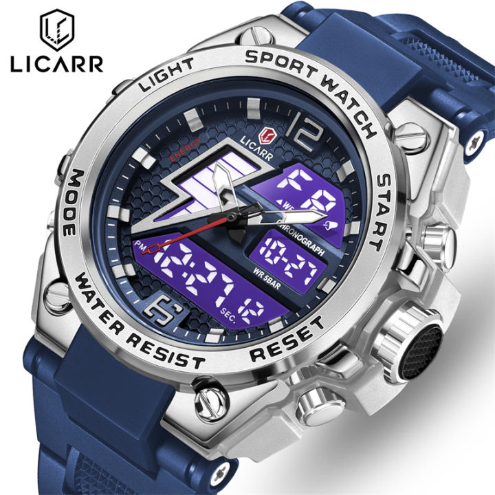 LICARR Waterproof Mens Sports Watch Outdoor Casual Luminous