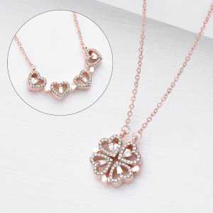 Kalung Titanium Wanita Love Magnet 2 Model Necklace Jewelry Premium