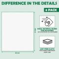 6 chiếc khăn lau kính lớn bằng microfiber, khăn không xơ 25 x 20 inch để lau kính, lau cửa sổ, đồ dùng thủy tinh (đen, xám). 