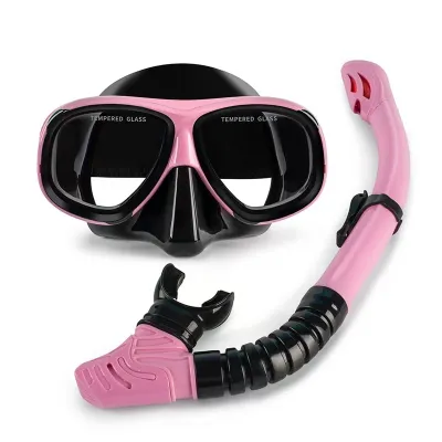 Rx Prescription Corrective Optical Diving Gear Kit Hyperopia Myopia Snorkel Set Dry Top Scuba Mask Wide Vision Anti-Fog UV400