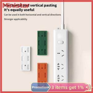 Ministar Wall-Mounted Plug Fixer Sticker Punch-free Home Self-Adhesive Socket Fixer Cable Wire Organizer Power Strip Holder