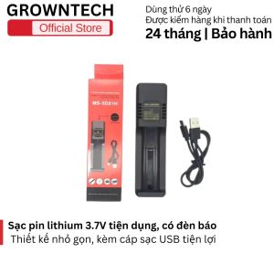 Bộ sạc pin lithium MS-5D81H 3.7V 1 khe cắm có đèn báo và cổng USB tiện lợi