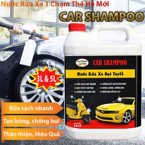 Nước Rửa Xe Bọt Tuyết Chuyên Dụng CAR SHAMPOO 3L - 5L Cho Ô Tô Xe Máy - Rửa Xe 1 Chạm One Touch Clean Công Nghê Châu Âu
