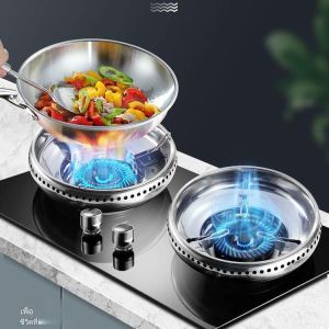 ฝาครอบเตาแก๊สสแตนเลส ที่บังลมเตาแก๊ส หนาพิเศษ 30 ซม ช่วยประหยัดพลังงาน