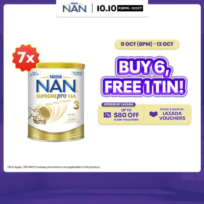 [Buy 6 Free 1] Nestle NAN Supremepro Stage 3 Milk Formula 800g - From 12 Months