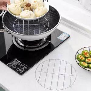 ชั้นวางนึ่งสแตนเลส/ตะกร้านึ่งสำหรับหม้อหุงข้าว/ชั้นวางนึ่งกันน้ำอเนกประสงค์สำหรับใช้ในครัวเรือน