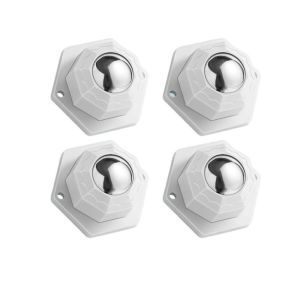 UNQCSA 4PCS 360° Rotation Universal Pulley Heavy Duty Self-Adhesive Universal Wheel Mini Moving Furniture Caster Furniture