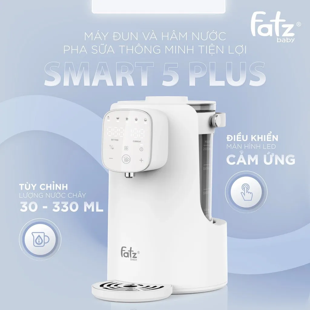 Máy đun và hâm nước pha sữa thông minh tiện lợi fatz baby Smart 5 Plus FB3823HB:5825