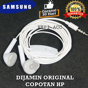 HEADSET SAMSUNG COPOTAN BAWAAN HP ORIGINAL 100% CABUTAN HP BOX/ MADE IN INDONESIA INDO/SEIN/ORI ASLI/CY/RCY/WHITE PUTIH