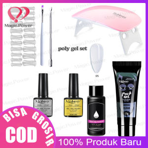 Nail Art PalsuNail Extension Set 15ml Nail Builder Set Polygel Acrylic Kit DIY Alat Manikur Set
