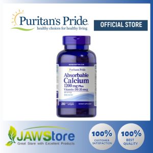 Puritans Pride Absorbable Calcium 1200 mg with Vitamin D3 1000 IU 1200 mg / 200 Softgels / Item #006274