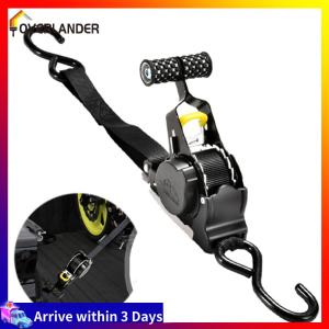 【Fast Shipping】 2Pcs Self-Winding Lashing Straps Maximum Load 680KG Auto Reel Ratchet Straps with Hook Automatic Shrink Tensioner 3.3M for Transporting