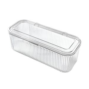 LETOY Acrylic Tea Bag Storage Box Flip Top Transparent Cosmetic Brush Organizer Multifunctional Stackable Coffee Capsule Storage Box for Home