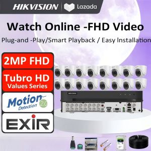 Hikvision 16CH 16camera 2MP Camera CCTV Package with Audio CCTV Kit with DVR CCTV Package