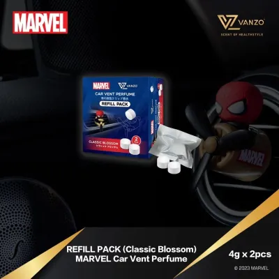 [Refill Pack] Vanzo Marvel Series Car Vent Perfume 4g x 2 (Secret Musk)