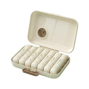 7 Day Removable Compartment Pills Case Portable Organizers With Secure Lids Large Capacity ABS Plastic Container For Daily Medication