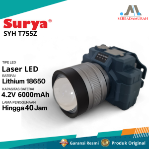 Surya Senter Kepala Zoom SYH T605Z Cahaya Putih Super Terang 60 Watt Water Resistant - GARANSI RESMI