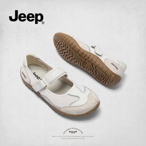 Jeep phẳng Mary Jane Giày nữ 2025 Mùa Xuân/Mùa Hè Mới thể thao Pháp và thoải mái nhẹ giày đi chơi Miệng nông giày đơn