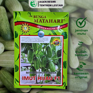 Benih Unggul Timun Hibrida IMUT HIJAU 10 Gram Cap Bunga Matahari Priduktifitas Tinggi