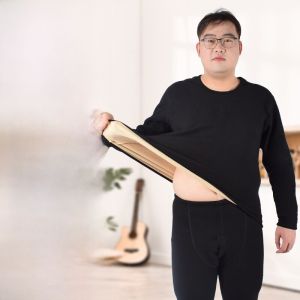 Mens Modal Thermal Underwear Set Thin Large Size Warm Base Layer Shirt Long Sleeve Long Pants Comfortable Breathable Innerwear