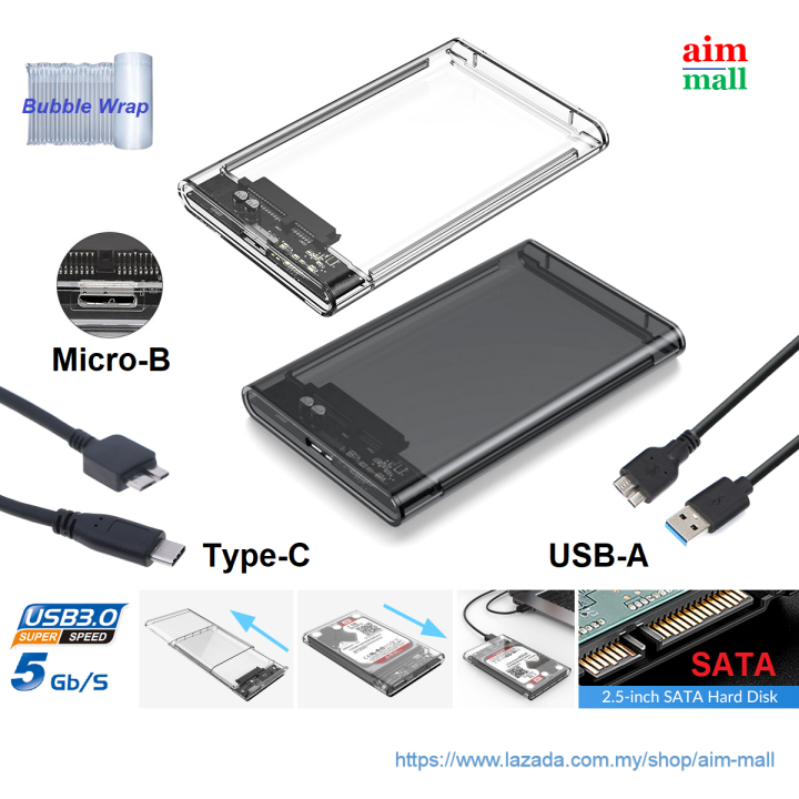 Usb Inch Sata Ssd Hdd Enclosure Case External Hard Disk Casing