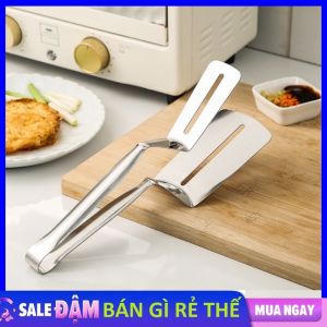 Kẹp Gắp Thức Ăn INOX Mẫu Mới - Xẻng Xúc Lật Đồ Chiên Nướng Rán - Kẹp Gắp Đá Đồ Hấp Đồ Nóng