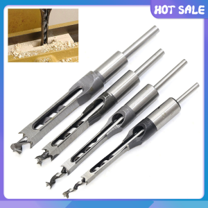 【HOT】Woodworking Square Hole Drills Square Tenon Core Salad Drill Bits Woodworking Hole Engraving Tool Accessories