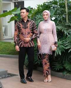 Baju gamis dress brokat kombinasi kebaya kekinian pesta tunangan lamaran kondangan wanita remaja terbaru 2022 TIFFANY COUPLE