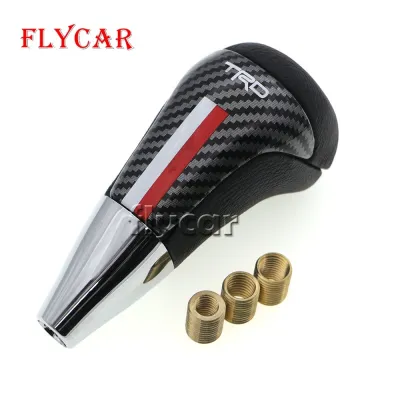 TRD GR Sport Racing Gear Shift Knob Shifter Lever For Toyota Leather Carbon Look