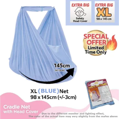 **Malaysia Seller** Baby Cradle Net XL Size With Head Cover Kain Buaian Baby swing Cradle Buaian Bayi Kain Buai Baby Sarong