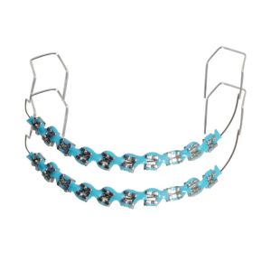 OMQAIO 1 Pair Với dây kim loại Trang trí răng tạm thời Đồ trang trí nha khoa Đầy màu sắc Dây chằng chỉnh nha Phụ kiện Khung giả Giá đỡ kim loại Răng