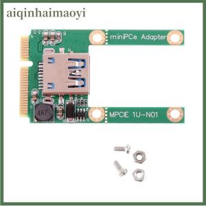 aiqinhaimaoyi Mini PCI-E to USB3.0 Expansion Card Laptop Converter Riser Card Adapter W Screw Fittings