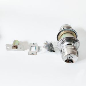 Round Handle Bathroom Round DoorKnob No Key Suitable for baby door lockStainless Steel Doorknob Entrance Passage Door Lock with no Key for Home Hotel Bedroom Living Room Bathroom not be locked Suitable for children baby