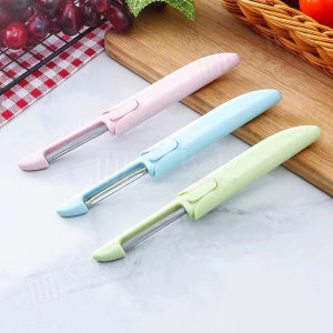 Pisau Pengupas 2in1 / Pisau Stainless Parutan Buah dan Sayur Serbaguna / Pisau dan Penutup