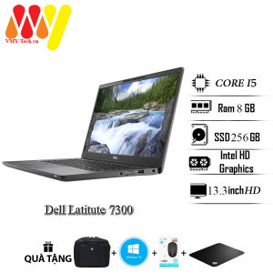 Laptop Dell 7300 vỏ sợi carbon cao cấp core i5 Ram 8gb ổ cứng SSD 256 M2màn hình 13.3 inch FHD laptop cũ giá rẻ tặng chuột không dây cặp laptop
