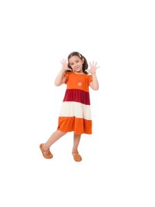 Dress Flora Hooneybee Merah Bata 1 sampai 5 Tahun Baju Anak Perempuan