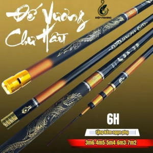 [Chính Hãng] Cần Câu Tay Đế Vương Chư Hầu 6H bản đối trọng săn hàng từ 3m6 -9m tặng kèm ngọn + phao + trục