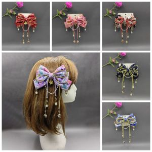 XINSU38 Sweet Sakura Bow Hairpin Japanese Style Retro Bowknot Hair Clip Personality Hair Accessories Kimono Barrettes Woman