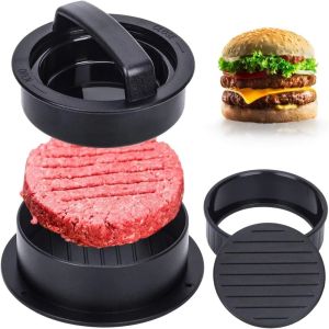 DAWEIF Mold Hamburger Machine 3in1 Design Kitchen Gadgets Meat Pie Machine Durable Circular Hamburger Press for Meat Milk Cheese Vegetables