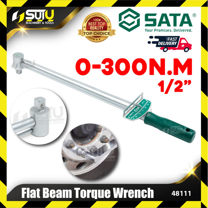 SATA 48111 1/2" 0300NM Flat Beam Torque Wrench Lazada