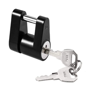 Additional 1/4 Trailer Security Lock Metal Mixture Construction Smooth Face White Center