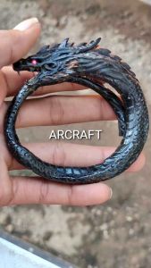 Gelang Akar Bahar Ukir Naga Galak