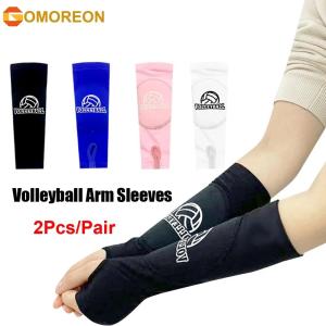 【NEW A 】Kids/Adults Volleyball Arm Sleeves Passing Hitting Forearm Sleeves with Protection Pads and Thumb Hole Padded Volleyball Sleeves