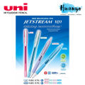 Uni Jetstream 101 Retractable Rubber Grip Roller Ball Pen 0.5mm / 0.7mm (Sweet Pastel Body Color, Blue Ink) SX-101-FL. 
