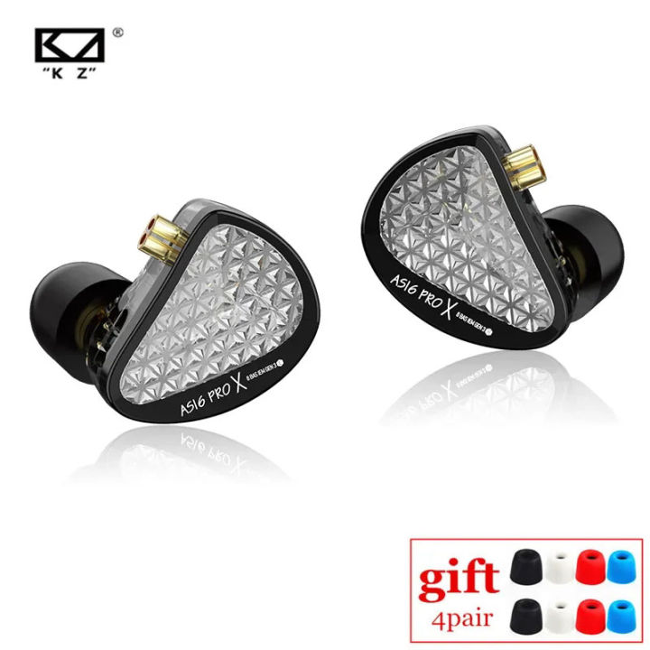 KZ AS16 Pro X In Ear Metal Earphones 16 Custom Balanced