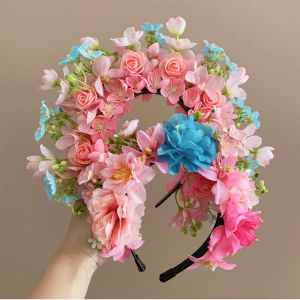 Cloth Quanzhou Head-pinned Flower Headdress Hair Hoop Ethnic Style Flower Headband Hair Accessories Crown