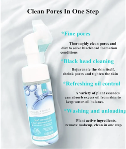 【Gift Town】Facial Cleanser Foam Face Wash Remove Blackhead Moisturizing Shrink Pores Deep Cleaning Oil Control Whitening Skin Care